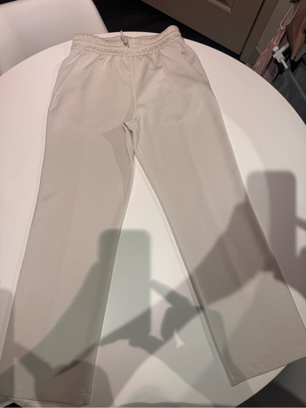 lululemon athletica Light Beige Wide-Leg Sweatpants